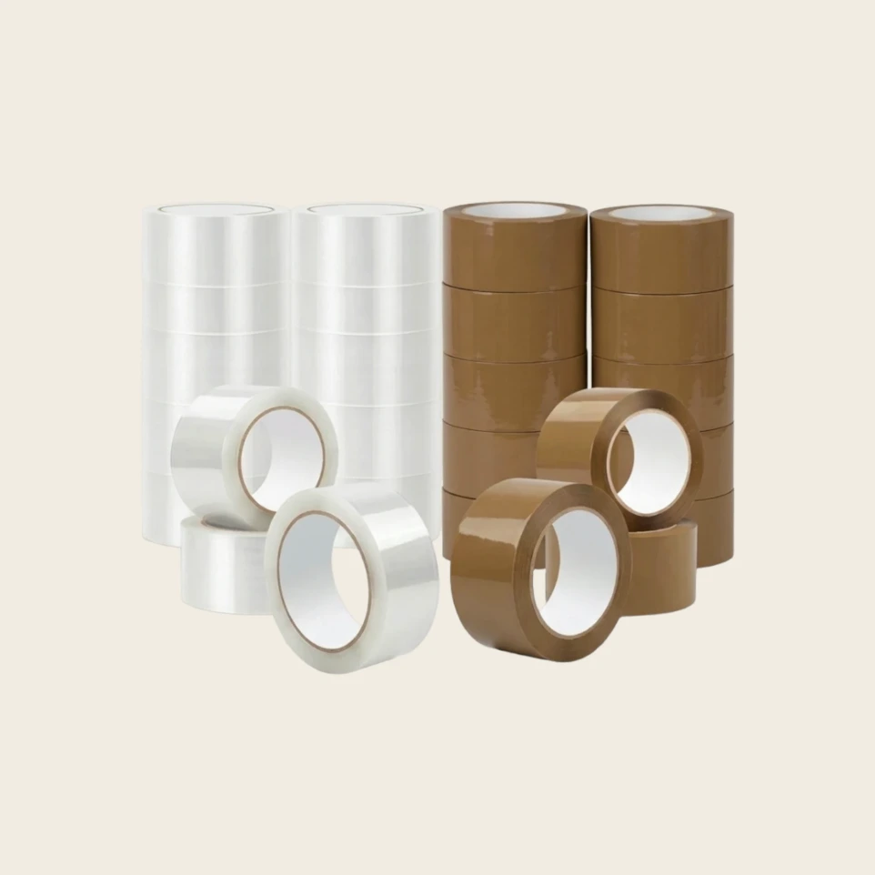 High-Quality Plain Adhesive Tapes - Brown and Transparent